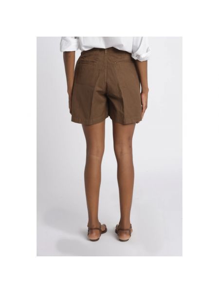 Pantalones cortos de cuero Massimo Alba marrón