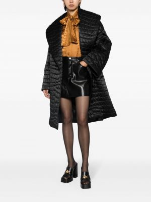 Dygsniuotas paltas Versace juoda