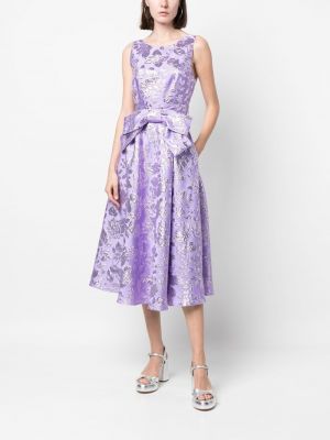 Gėlėtas vakarinė suknelė satininis P.a.r.o.s.h. violetinė