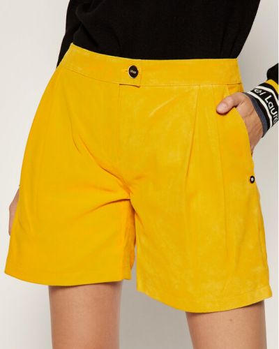 Shorts en cuir Liu Jo jaune