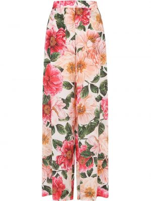 Pantalones de flores bootcut Dolce & Gabbana rosa