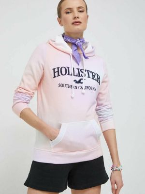 Bluza s kapuco Hollister Co. roza