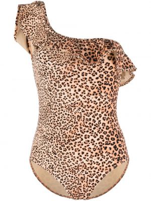 Plavky s leopardím vzorom Ulla Johnson hnedá