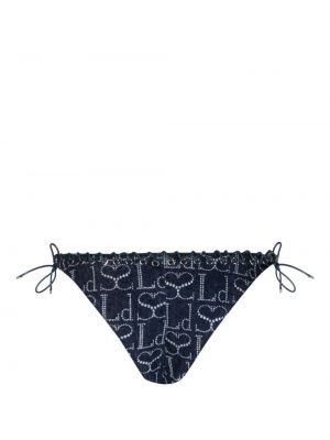 Mežģīņu bikini ar šņorēm Ludovic De Saint Sernin zils