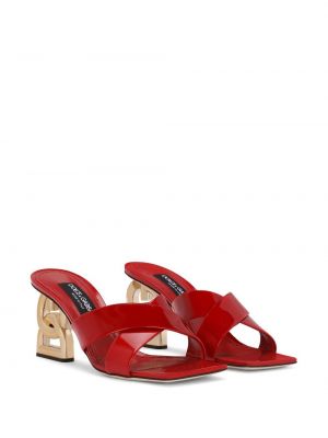 Mūļi ar papēžiem Dolce & Gabbana sarkans
