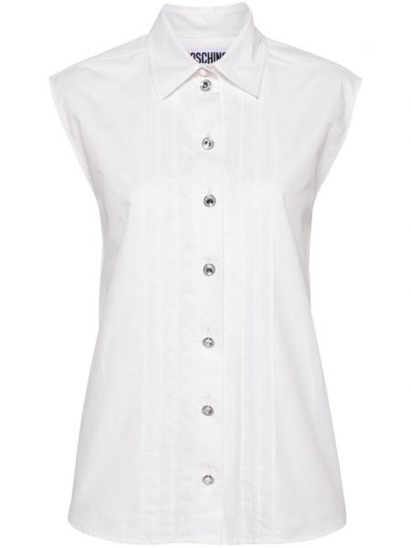 Αμάνικο πουκάμισο Moschino λευκό