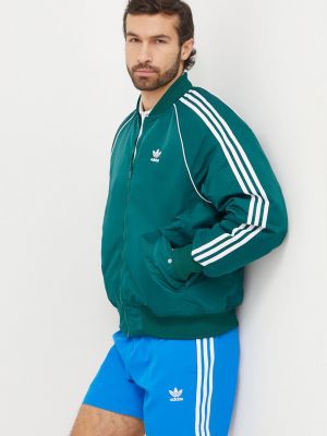 Бомбер Adidas Originals зелений