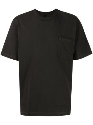 Памучна тениска от джърси Suicoke черно