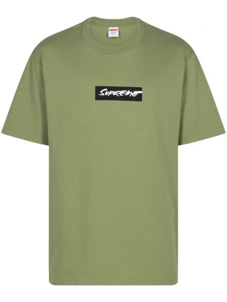 Тениска с принт Supreme зелено