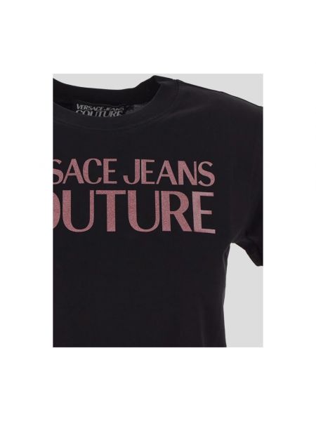 Camiseta de algodón Versace Jeans Couture negro