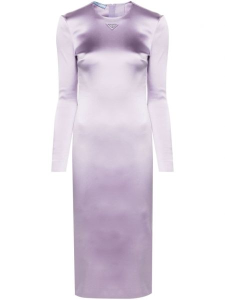 Maksi suknelė satininis Prada Pre-owned violetinė