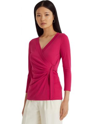 Спортивная блузка из джерси Lauren Ralph Lauren розовая