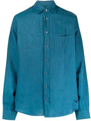 Lanena srajca Sease modra