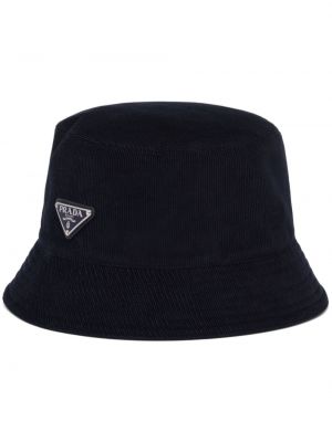 Manšestrový klobouk Prada modrý