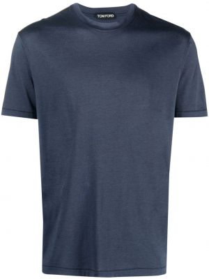 Tričko s okrúhlym výstrihom Tom Ford modrá