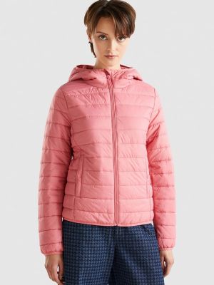 Утепленная демисезонная куртка United Colors Of Benetton розовая