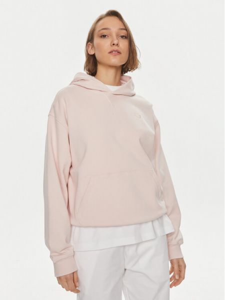 Laza szabású pulóver New Balance rózsaszín