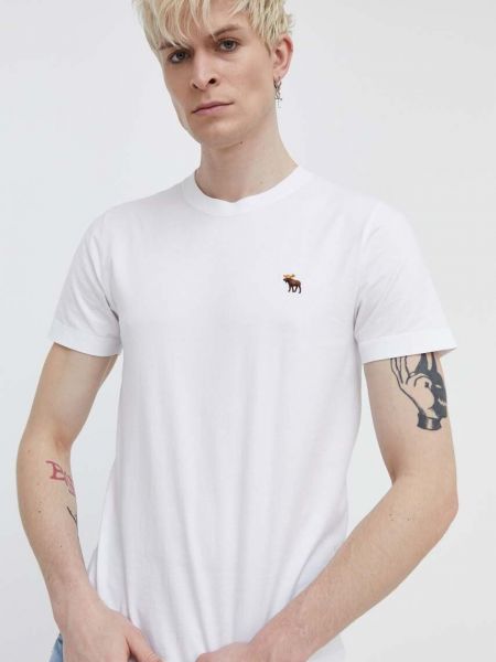 Pamučna majica Abercrombie & Fitch bijela