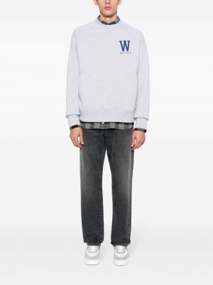 Sweatshirt aus baumwoll mit print Woolrich grau