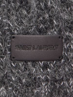 Vlněný šál Saint Laurent šedý