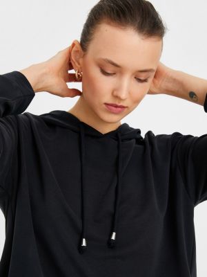 Dolgi pulover z dolgimi rokavi Koton črna