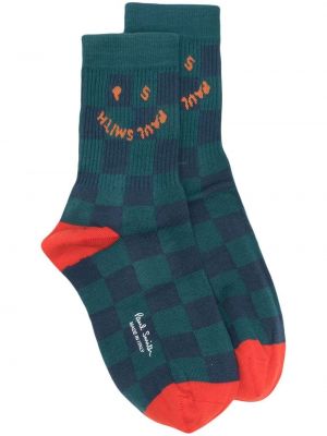 Карирани чорапи Paul Smith зелено