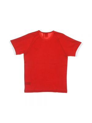 Koszulka w paski Adidas czerwona
