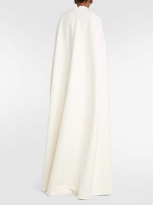 Robe longue en crêpe Safiyaa blanc