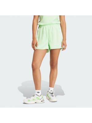 Shorts en satin en coton Adidas vert