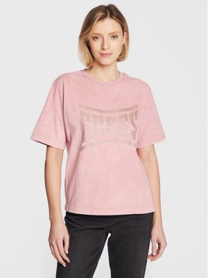 Majica bootcut Guess ružičasta