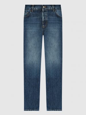 Прямые джинсы с потертостями A-cold-wall* синие