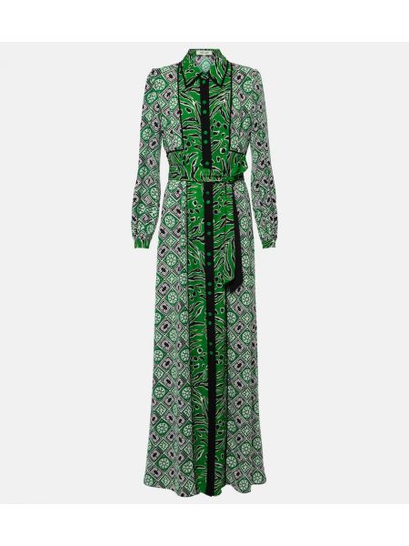 Trykt dress Diane Von Furstenberg grønn