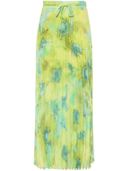 Πλισέ φλοράλ φούστα με σχισμή με σχέδιο Liu Jo πράσινο