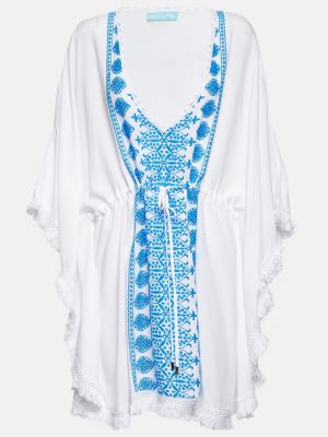 Платье мини с вышивкой Melissa Odabash синее