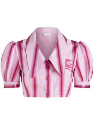 Krage blus med broderi Etro rosa