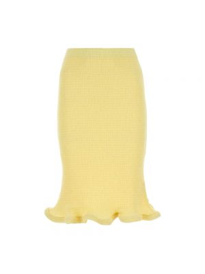 Dzianinowa spódnica ołówkowa Jil Sander żółta