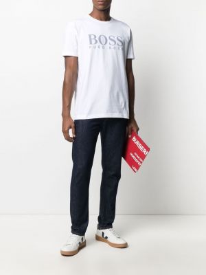 Camiseta con estampado Boss Hugo Boss blanco