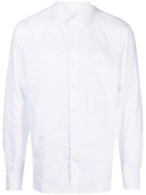 Lněná košile Aspesi bílá