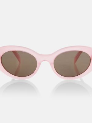 Okulary przeciwsłoneczne w grochy Celine Eyewear różowe