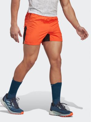 Pantaloni scurți de sport slim fit Adidas portocaliu