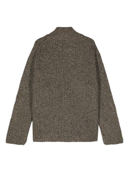 Sweter wełniany Maison Margiela brązowy