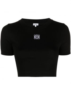 Majica z vezenjem Loewe črna