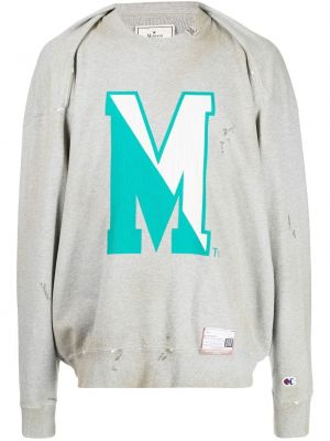 Trykt nødlidende sweatshirt Maison Mihara Yasuhiro grå