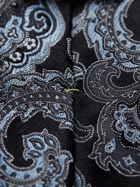 Классический шелковый галстук с узором пейсли Eton черный