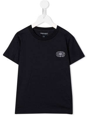 T-paita tytöille Emporio Armani Kids sininen