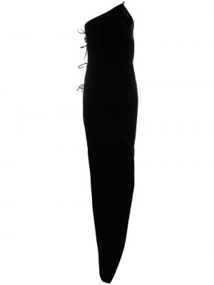 Hedvábné večerní šaty Rick Owens černé
