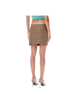 Mini falda Versace marrón