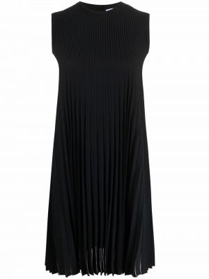 Vestido de tubo ajustado plisado Salvatore Ferragamo negro