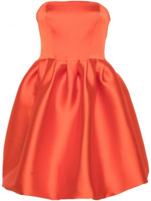 Saténové mini šaty P.a.r.o.s.h. oranžové