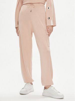 Плетени плетени спортни панталони Liu Jo розово